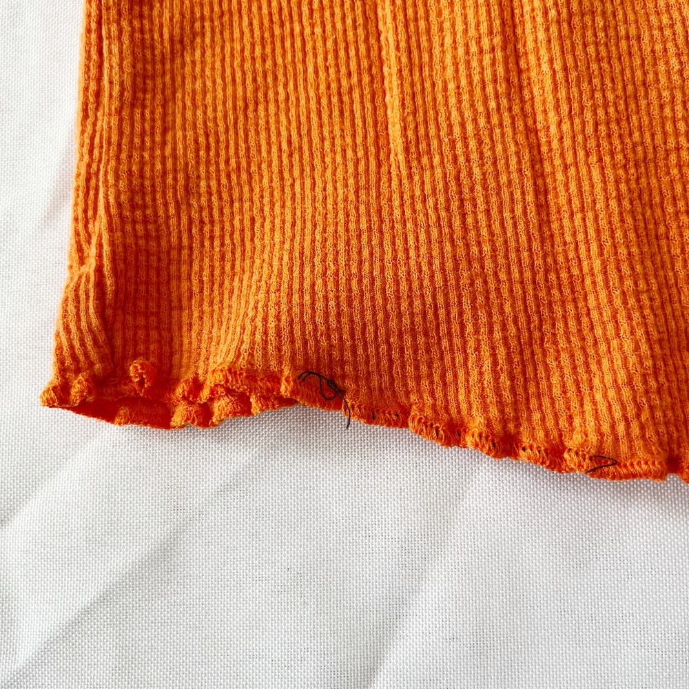 topshop orange knit off the shoulder top - Picture 3 of 5